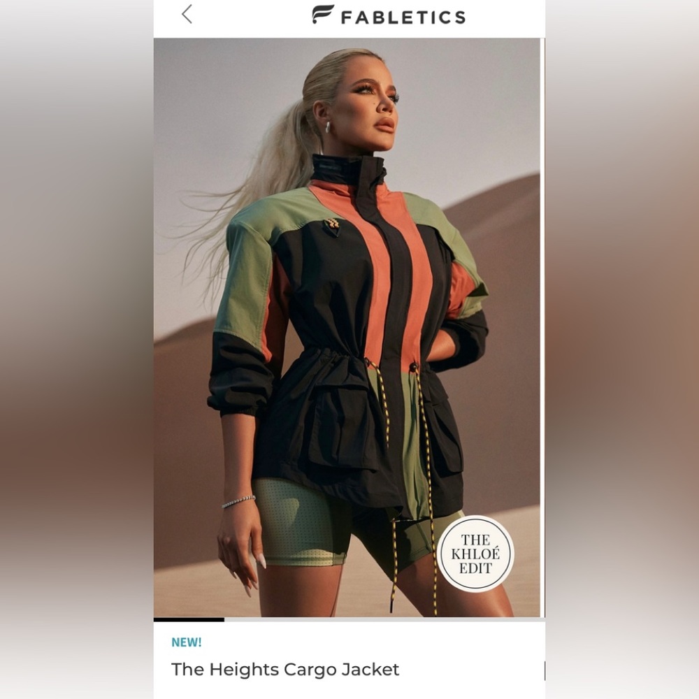 Fabletics Khloe Kardashian Edit- The Heights Cargo Jacket